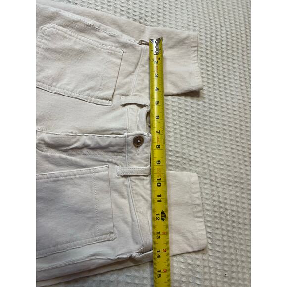 Pilcro by Anthropologie High-Rise Skinny Ivory Corduroy Pants Size 27 Minimalist - Picture 7 of 14